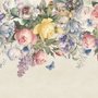 Papier peint panoramique floral vintage et coloré