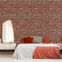 Vintage Red Orange Brick Stone Wallpaper Mural