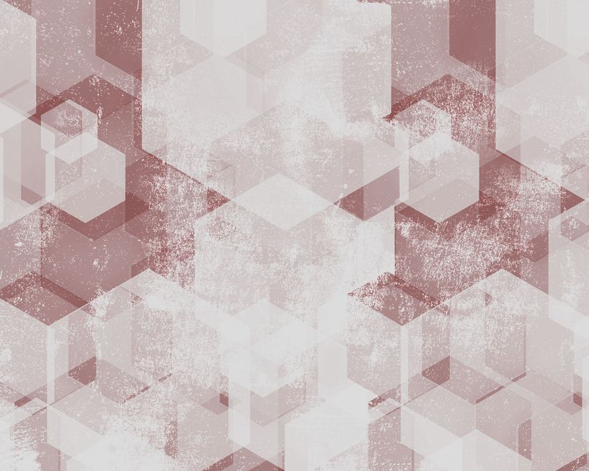 Abstract Pink Geometric Pattern Wallpaper Mural