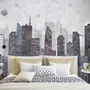 Vintage Geometric City Wallpaper Mural