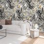 Watercolor Palm Leaf Pattern Wallpaper Mural