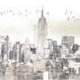 Monochrome Charcoal New York City Wallpaper Mural