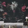 Dark Floral Garden Wallpaper Mural