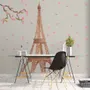 Paris Eiffel Tower with Cherry Blossom Wall Decal Sticker