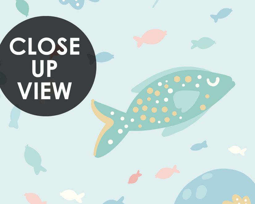 Pastel Underwater Adventure Sea Life Wallpaper Mural