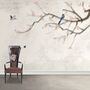 Colorful Birds and Cherry Blossom Tree Wallpaper Mural