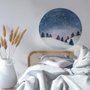 Snowy Forest Circle Landscape Wall Decal Sticker