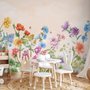 Papier peint panoramique floral pour la chambre d'enfant