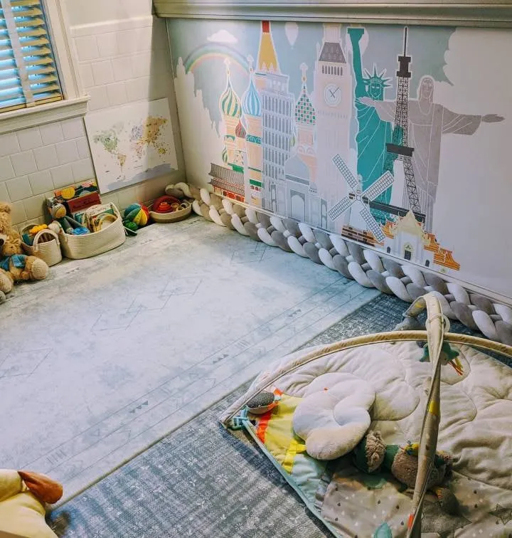 Kids Landmark Buildings Wallpaper Mural