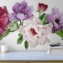 Peony Floral Colorful Bouquet Wall Decal Sticker