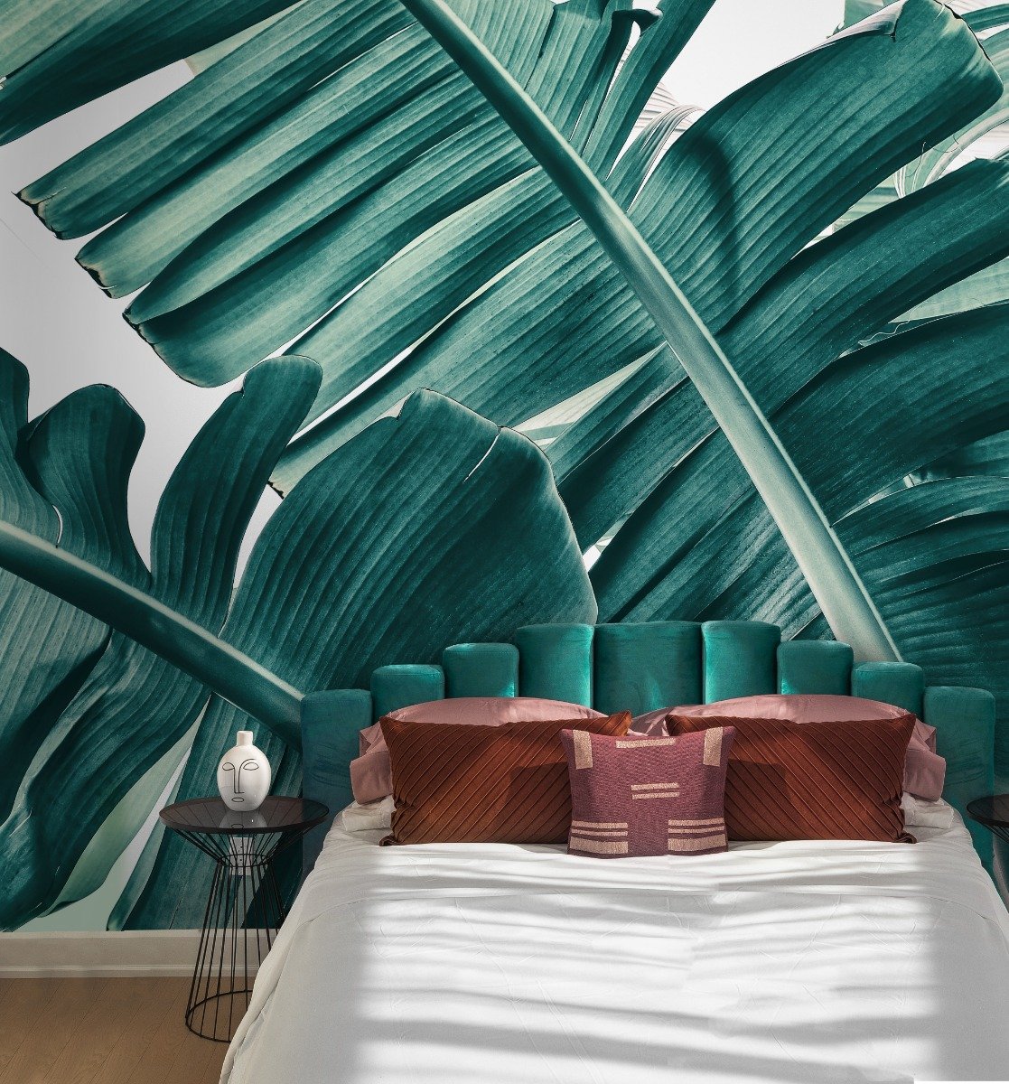 Tropical Palm Leaves Wallpaper Mural - Peel and Stick