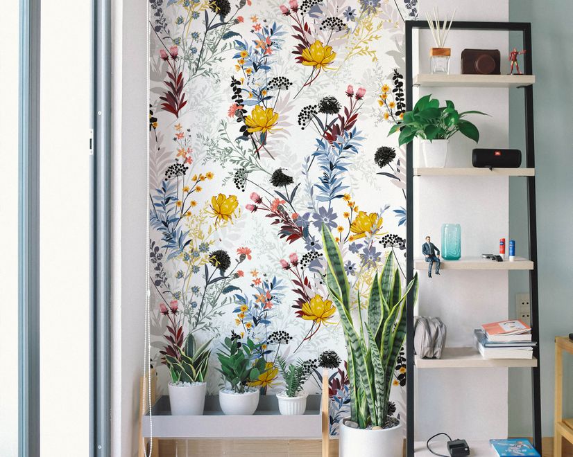 Colorful Wildflower Wallpaper Mural