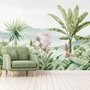 Tropische Waldlandschaft und Bananenbäume Fototapete