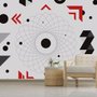 Colorful Geometric Lines Wallpaper Mural