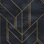 Art Déco Fototapete mit geometrischem Muster und goldenen Linien
