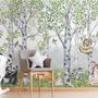 Kids Woodland Animals in the Forest Wallpaper Mural