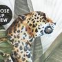 Leopards and Tropical Leaves Wallpaper Mural