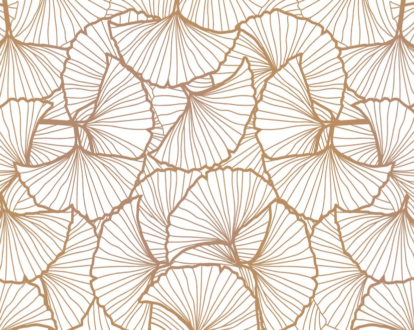 Fototapete mit Ginkgo-Blattmotiv