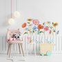 Buntes Wildblumen-Wandtattoo