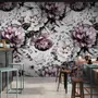 Vintage Dark Large Peony Flower Wallpaper Mural