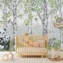 Kids Woodland Animals in the Forest Wallpaper Mural