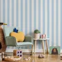 Soft Blue/Pink Stripe Lines for Kids Nursery Wallpaper Mural