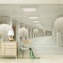 Papier peint couloir abstrait et boule nordique