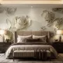 3D Embossed Look Rose Sculpture Wallpaper Mural