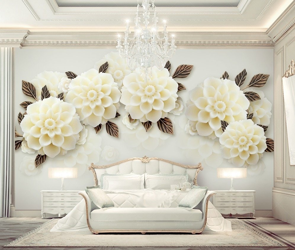 Hydrangea Floral Wallpaper Mural - Peel and Stick