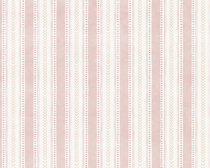 Papier Peint Panoramique Rayures Ludiques pour Chambre d'Enfant