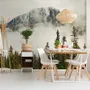 Snowy Mountain Landscape Wallpaper Mural