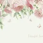 Pink Flower Art Wallpaper Mural