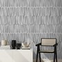 Abstract Minimalistic Black and White Line Wallpaper Mural