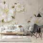3D Embossed Look Jewelry Roses Wallpaper Mural