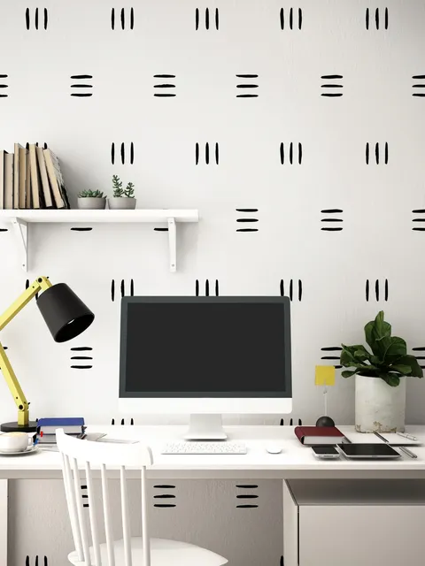 Geometric Black Line Wall Decal Sticker
