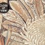 Vintage Terracotta Tropical Flowers and Leaves Wallpaper Mural