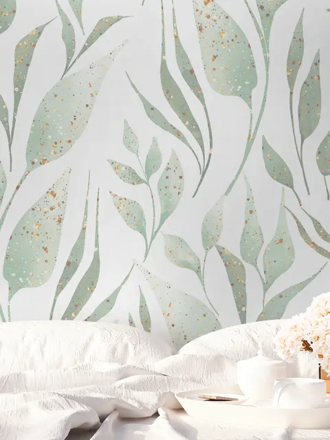 Sparkle Leaf Wallpaper Mural