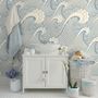 Watercolor Ocean Waves Wallpaper Mural