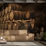 Papier peint panoramique tonneaux de bière