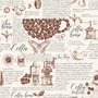 Papier peint vintage de l'histoire du café et de la théière