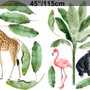 Kinder Wandtattoo Tropische Tiere mit Palmblättern