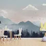 Kids Mountain Landscape with Snow Wallpaper Mural