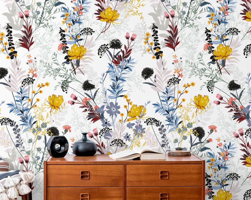 Colorful Wildflower Wallpaper Mural