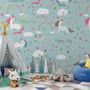Cartoon Colorful Unicorns Wallpaper Mural