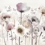 Aquarell Dunkle Mohnblumen Fototapete