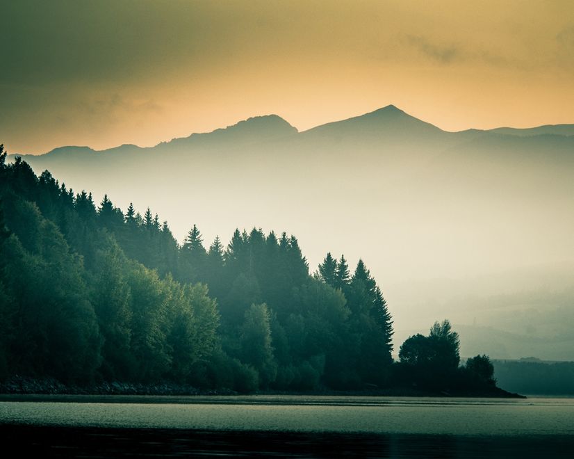 Misty Mountain View Wallpaper Mural