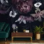 Dark Floral Claret Peony Floral Wallpaper Mural