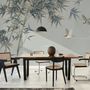 Retro Trees and Birds Wallpaper Mural