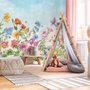 Süße Kinderzimmer Blumen Garten Fototapete