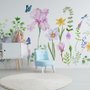 Cartoon Colorful Flower Garden Wallpaper Mural